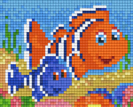 Clown Fish One [1] Baseplate PixelHobby Mini-mosaic Art Kits